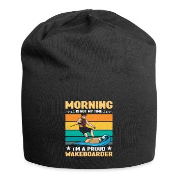 Wakeboarder Morning Is Not My Time Water Sports - Jersey-Beanie - Schwarz - Vorne