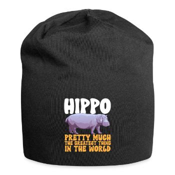Hippopotame Hippopotame - Bonnet en jersey - noir - Devant