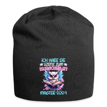 Master 2024 Habe die Lizenz zum Klugscheißen - Jersey-Beanie - Schwarz - Vorne