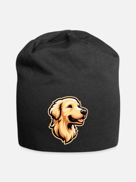 Bande dessinée Golden Retriever - Bonnet en jersey - noir