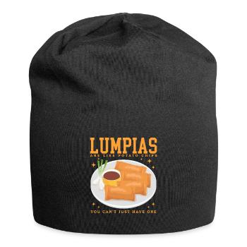 Lumpia Spring Rolls Loempia Gift - Jersey Beanie - black - Front