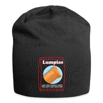 Lumpia Loempia Spring Rolls Gift - Jersey Beanie - black - Front