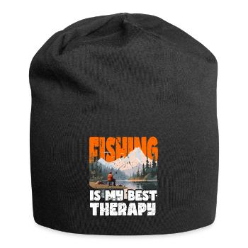 Fishing, Leisure, Contemplative, Quiet, Nature Experience - Jersey Beanie - black - Front