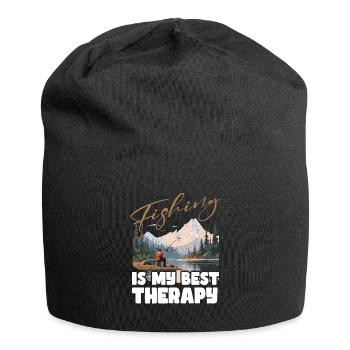 Fishing, Leisure, Contemplative, Quiet, Nature Experience - Jersey Beanie - black - Front