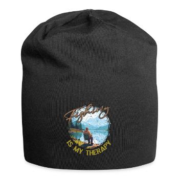 Fishing, Leisure, Contemplative, Quiet, Nature Experience - Jersey Beanie - black - Front