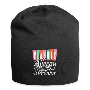 Sensibilisation aux survivants de l’allergie aux arachides Allergique aux noix - Bonnet en jersey - noir - Devant