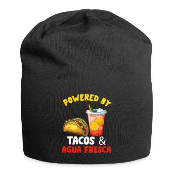 Tacos & Agua Fresca Fun Mexican Food Lover Comida - Jersey-Beanie - Schwarz - Vorne
