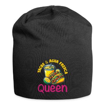 Tacos & Agua Fresca Fun Mexican Food Lover Comida - Jersey-Beanie - Schwarz - Vorne