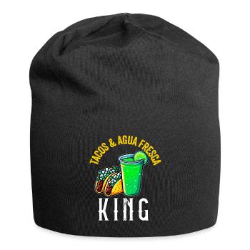Tacos & Agua Fresca Fun Mexican Food Lover Comida - Jersey-Beanie - Schwarz - Vorne