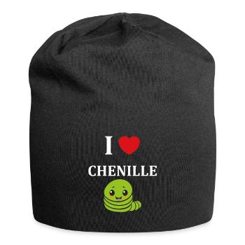 Chenilles insecte Amour petite chenille - Bonnet en jersey - noir - Devant