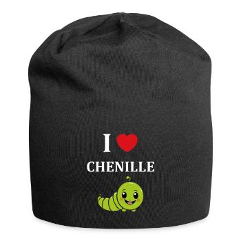 Chenilles insecte Amour petite chenille - Bonnet en jersey - noir - Devant