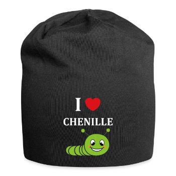 Chenilles insecte Amour petite chenille - Bonnet en jersey - noir - Devant