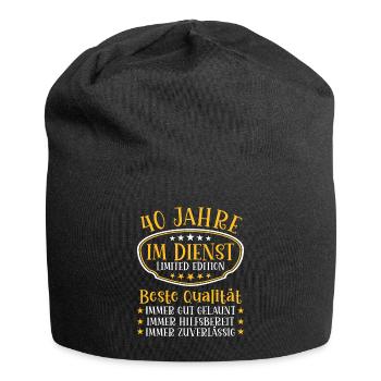 40 Jahre im Dienst 40 Jähriges Dienstjubiläum - Jersey-Beanie - Schwarz - Vorne