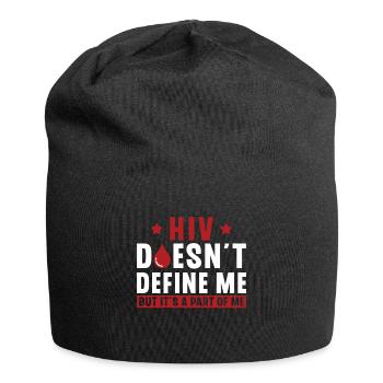 Le VIH ne me définit pas, mais il fait partie de - Bonnet en jersey - noir - Devant