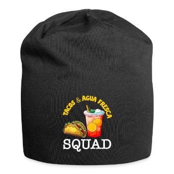 Tacos & Agua Fresca Fun Mexican Food Lover Comida - Jersey-Beanie - Schwarz - Vorne