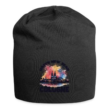 Bonne année avec feux d’artifice à Cologne - Bonnet en jersey - noir - Devant