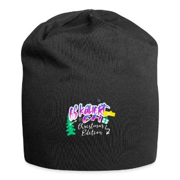"Es eskaliert eh" Party Kostüm für Weihnachten - Jersey-Beanie - Schwarz - Vorne