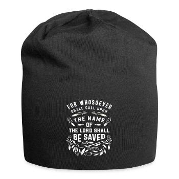 Whosoever Saved - Romans 10:13 Christian Quote - Jersey Beanie - black - Front