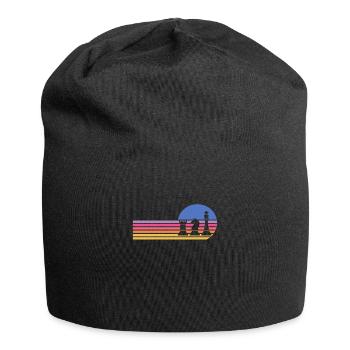 Schach Schachbrett Schachmatt Schachspieler - Jersey-Beanie - Schwarz - Vorne