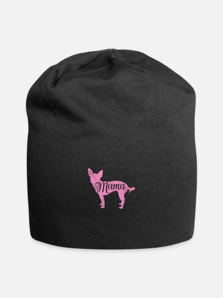 Chihuahua - Jersey-Beanie - Schwarz