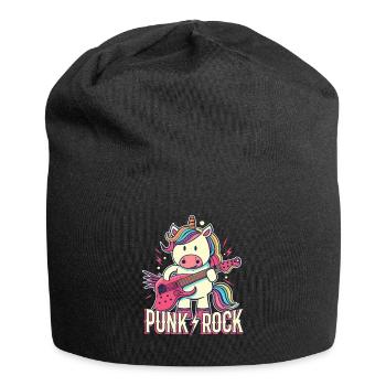 Punk Rock Unicorn - Jersey-Beanie - Schwarz - Vorne