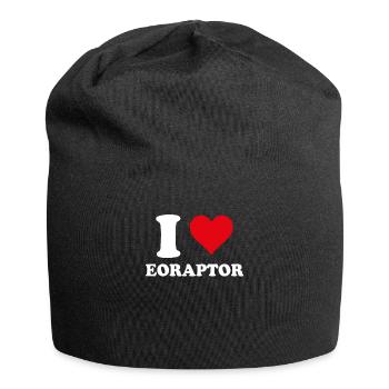 J'aime Eoraptor Paléontologie Dinosaure - Bonnet en jersey - noir - Devant