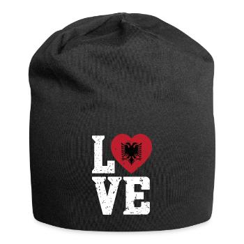 Drapeau albanais Aigle albanais Shqiponja - Bonnet en jersey - noir - Devant