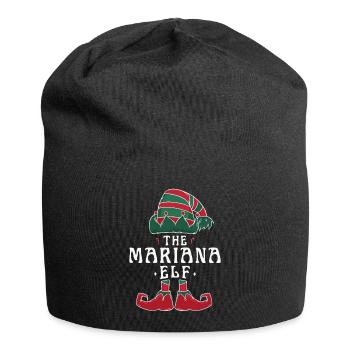 Mariana Elf Family Matching Group Christmas Mom - Jersey Beanie - black - Front
