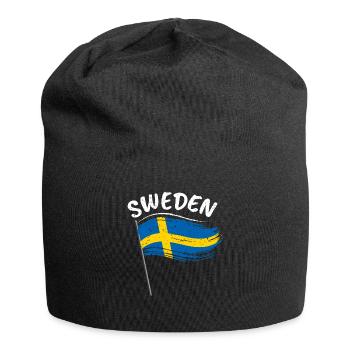 Suède Drapeau Suède Stockholm - Bonnet en jersey - noir - Devant