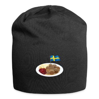 Suède Boulettes de viande suédoises - Bonnet en jersey - noir - Devant