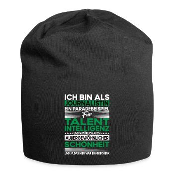 Journalistin Bescheiden - Lustiger Spruch - Jersey-Beanie - Schwarz - Vorne