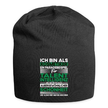 Kosmetiker Bescheiden - Lustiger Spruch - Jersey-Beanie - Schwarz - Vorne
