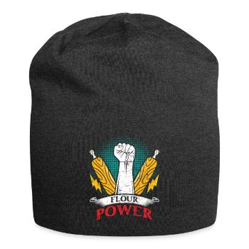 Bread Baker Flour Power Baking Baking Lovers - Jersey Beanie - charcoal grey - Front