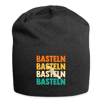 Bastler Bastelunterricht Basteln - Jersey-Beanie - Schwarz - Vorne
