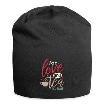 For love and tea, I'll wait Tea Bag Mug Tea Drinke - Jersey Beanie - black - Front