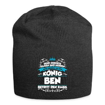 Ben Name Design - Jersey-Beanie - Anthrazit - Vorne