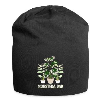 Monstera Dad - Jersey Beanie - black - Front