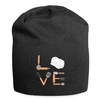 Backliebe LOVE Konditorei Backteig Konditorin - Jersey-Beanie - Schwarz - Vorne
