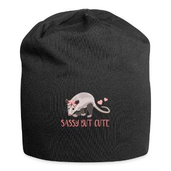 Freches Opossum Süßes Charme - Jersey-Beanie - Schwarz - Vorne