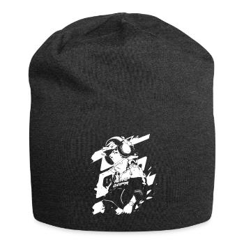 Shibuya's cool Cyberpunk Style Anime Boy Otaku - Jersey-Beanie - Anthrazit - Vorne