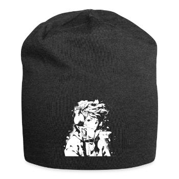 Shibuya's cool Cyberpunk Style Anime Boy Otaku - Jersey-Beanie - Anthrazit - Vorne