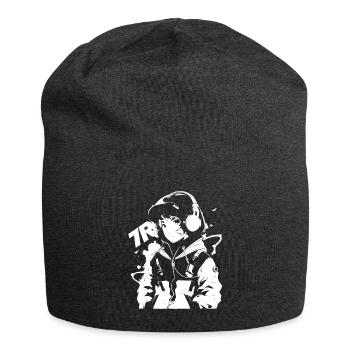 Shibuya's cool Cyberpunk Style Anime Boy Otaku - Jersey-Beanie - Anthrazit - Vorne