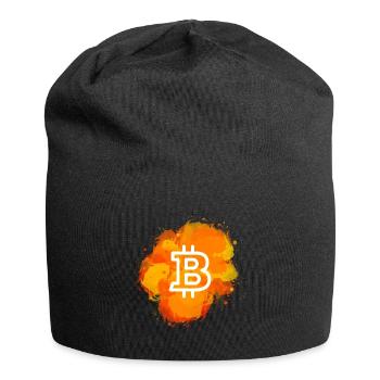 Bitcoin Crypto Cryptocurrency Splash - Jersey-Beanie - Schwarz - Vorne