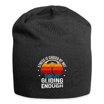 Stress Is Caused By Not Gliding Enough - Jersey-Beanie - Schwarz - Vorne