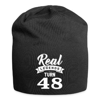 Real legends turn 48, 48 birthday - Jersey Beanie - black - Front