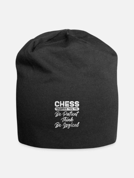 Schach - Jersey-Beanie - Schwarz