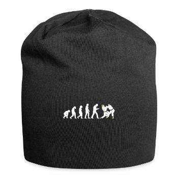 Judoka Taekwondo Karate Aikido Ju-Jutsu Evolution - Jersey-Beanie - Schwarz - Vorne