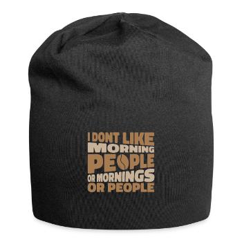 Schwarzer Humor - Jersey-Beanie - Schwarz - Vorne