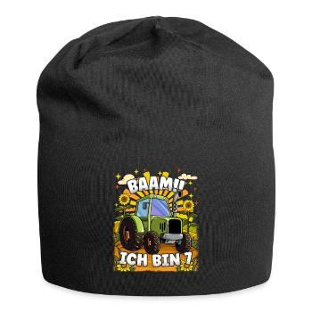 Traktor Geburtstag 7 Jahre - Jersey-Beanie - Schwarz - Vorne