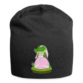 Crocodile voile de mariée mariage - Bonnet en jersey - noir - Devant